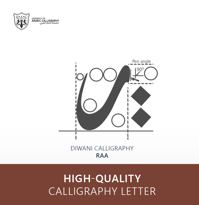Diwani Calligraphy:Letter Raa Type Two | University of Arabic Calligraphy